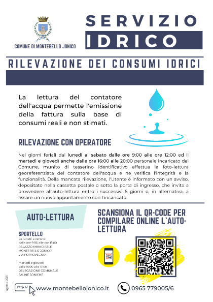 Servizio Idrico rilevazione dei consumi idrici Servizio Idrico rilevazione dei consumi idrici